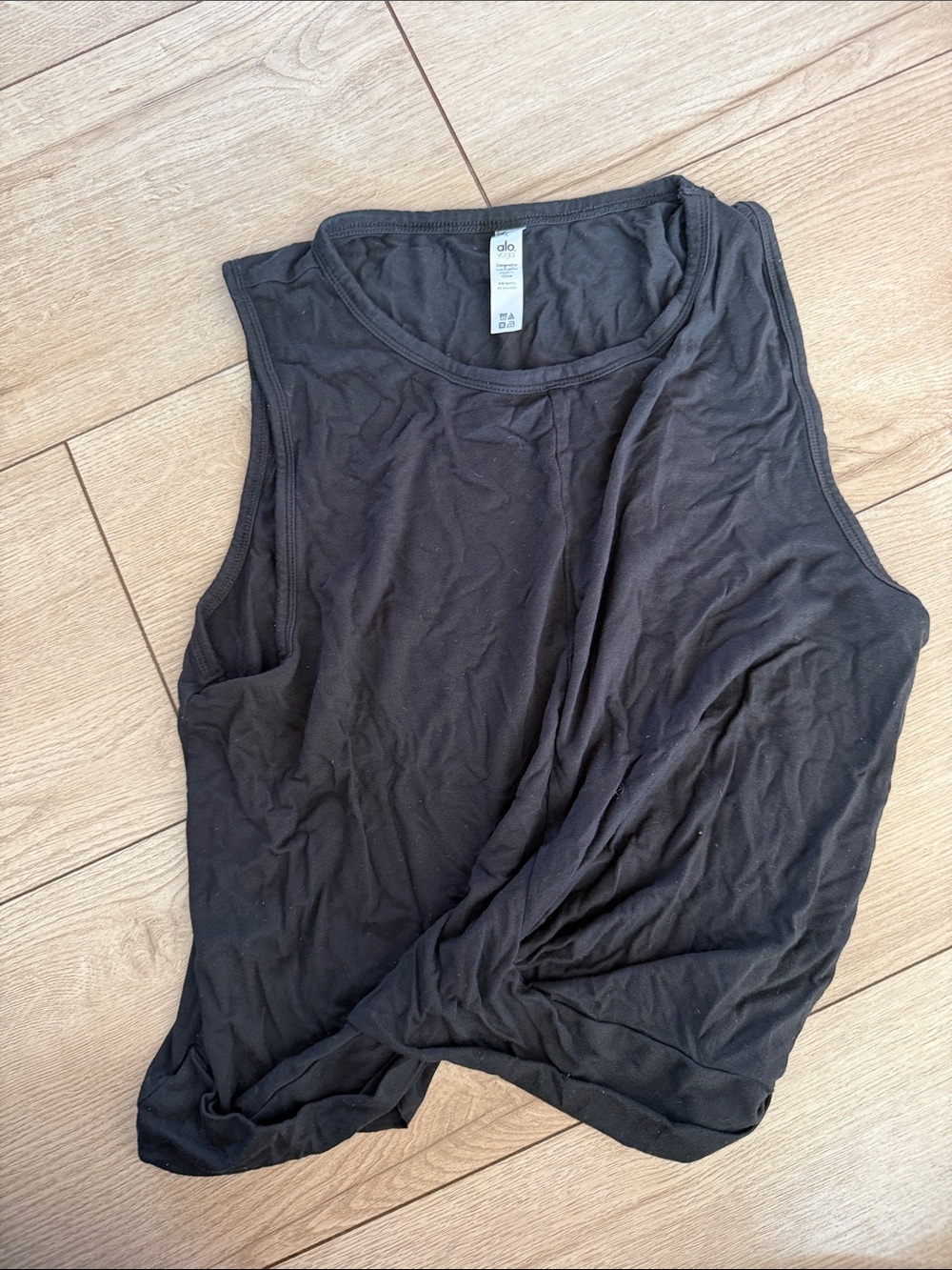 ALO Yoga Black Women's Relaxed Muscle Tank
